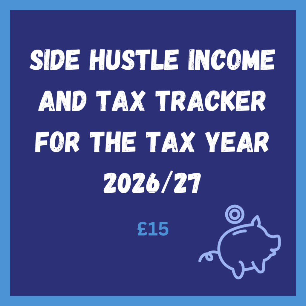 Side Hustle Sales Tracker and Tax calculator 2026/27