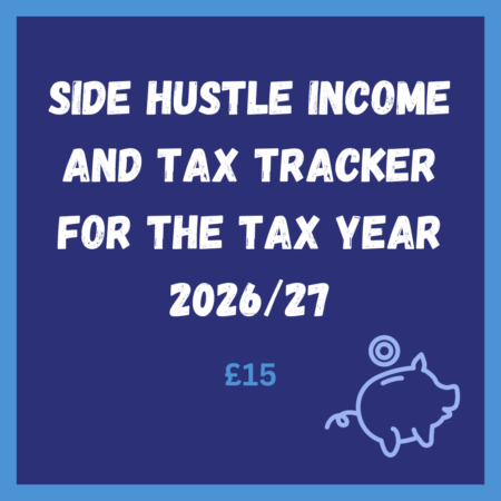 Side Hustle Sales Tracker and Tax calculator 2026/27