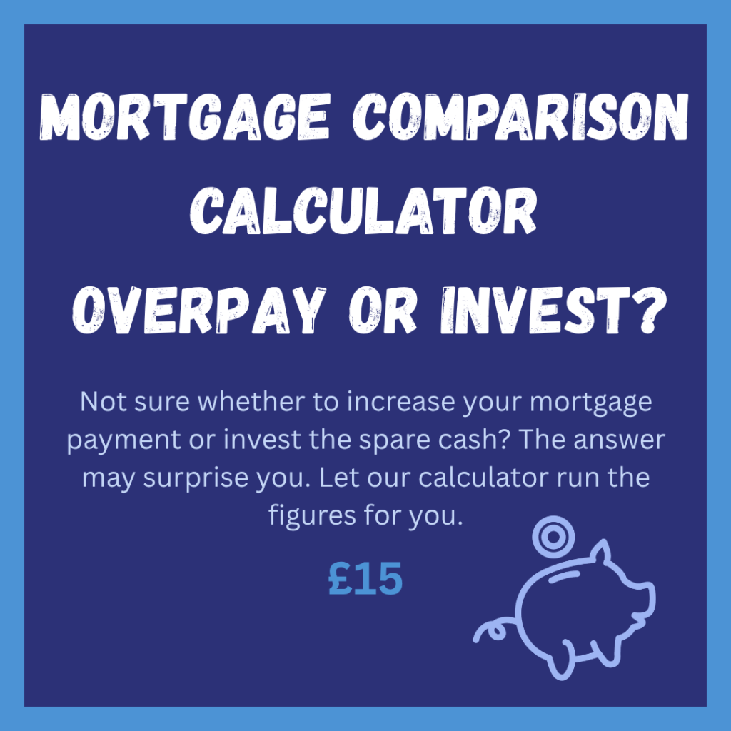 Overpay or invest - mortgage comparison spreadsheet